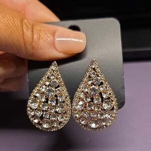 BUNDLE ANY 2, PAY ONE PRICE. Elegant Gold and Crystal Teardrop Earrings